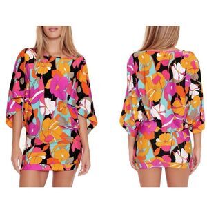 Trina Turk Women's Gemini Swim Tunic Cover Up, Large floral